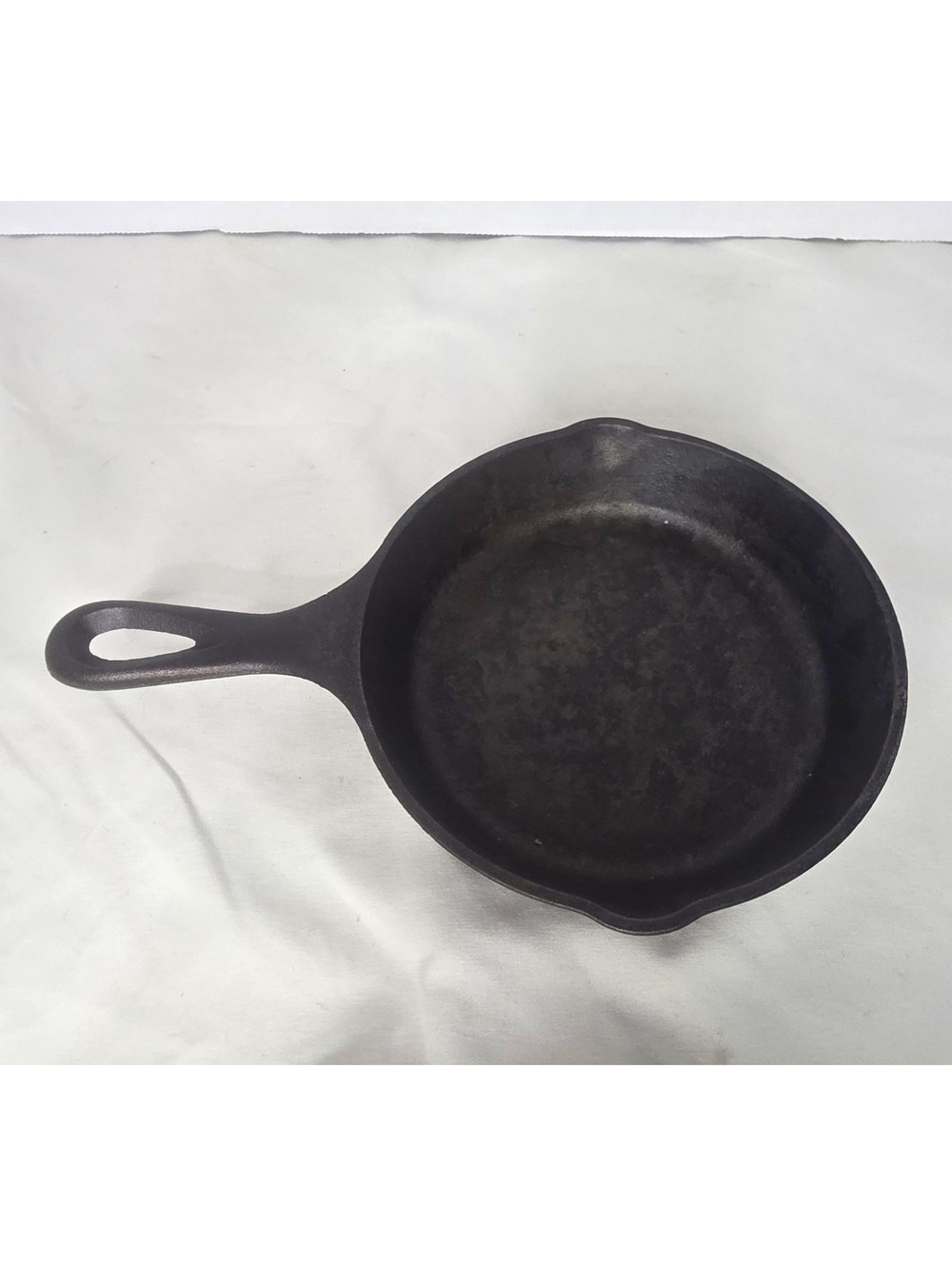 Vintage Lodge USA 3SK Cast Iron Skillet 6.5" Double Pour Spout Frying Pan